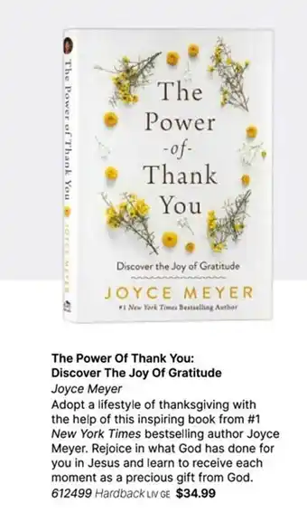 The power of thank you: discover the joy fo gratitude joyce meyer