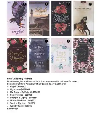 Koorong Small 2023 daily planners offer