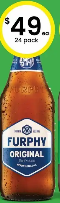 The Bottle O Furphy Original Refreshing Ale Stubbies 375ml offer