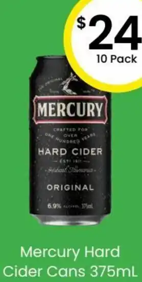 The Bottle O Mercury Hard Cider Cans 375ml offer