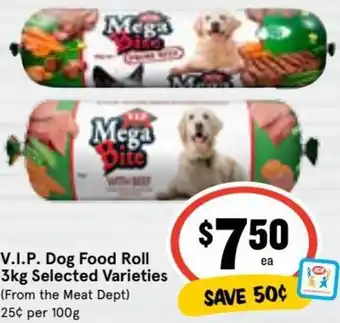 V.I.P. Dog Food Roll 3kg
