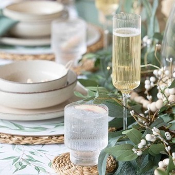 Mila ribbed clear tumbler glasses set of 4 by m.u.s.e.