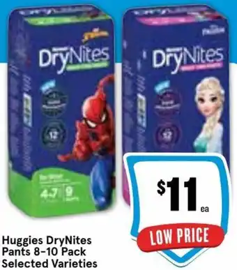 Ritchies Huggies Dry Nites Pants 8-10 Pack offer