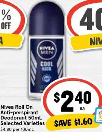 Nivea Roll On Anti-perspirant Deodorant 50 ml