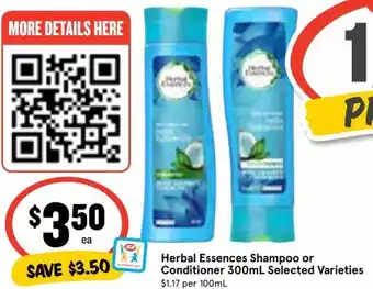Herbal Essences Shampoo or Conditioner 300 ml
