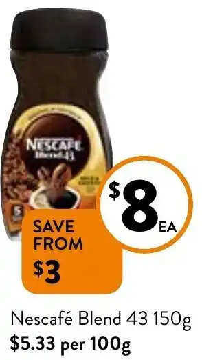 Foodworks Nescafé Blend 43 150g offer