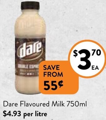Foodworks Dare Flavoured Milk 750ml offer