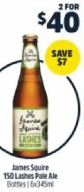 BWS James Squire 150 Lashes Pale Ale 6x345ml offer