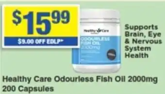 My Chemist Healthy Care Odourless Fish Oil 2000 mg 200 Capsules offer