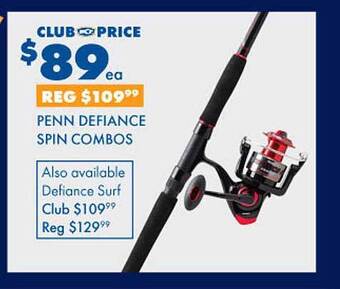 BCF Penn defiance spin combos offer