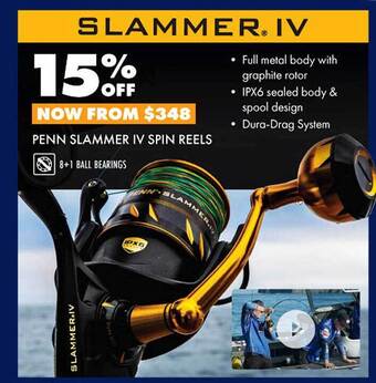 BCF Penn slammer iv spin reels offer