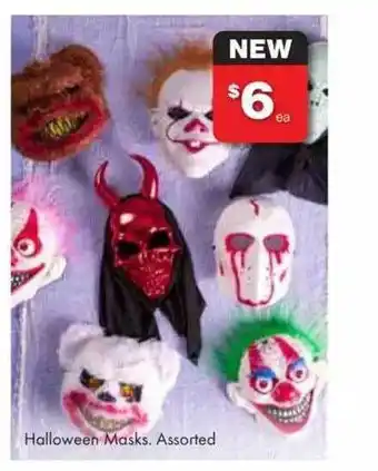 The Reject Shop Hallowen masks assorted offer