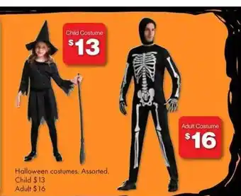 The Reject Shop Halloween costumes assorted offer