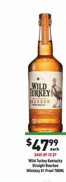 Liquor Legends Wild turkey kentucky straight bourbon whiskey 81 proof offer