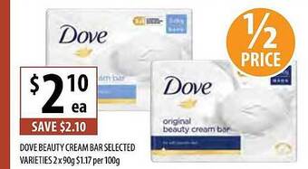 Supabarn Dove beauty cream bar selected varieties offer