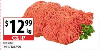 Supabarn Beef mince 10% fat bulk packs offer