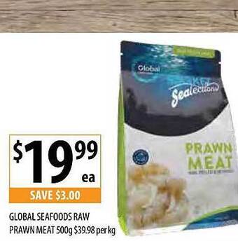 Supabarn Global seafoods raw prawn meat offer