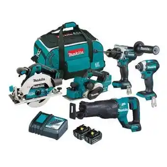 Mitre 10 Makita 18v 5.0ah brushless combo kit - 5 piece dlx5078tx1 offer