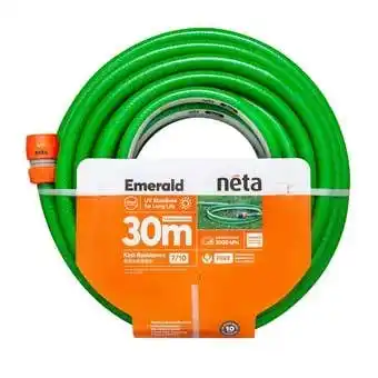 Mitre 10 Neta emerald fitted hose 18mm x 30m offer