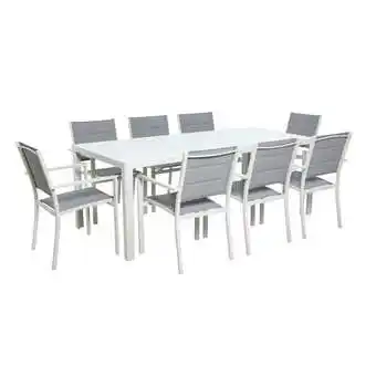 Mitre 10 Alexandra aluminium dining set - 8 seater offer