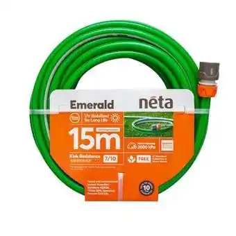 Mitre 10 Neta emerald fitted hose 12mm x 15m offer