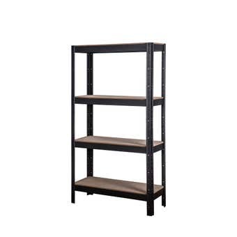 Mitre 10 Storage geelong shelf unit 4 tier 175kg black d325 x w825 x h1500mm offer