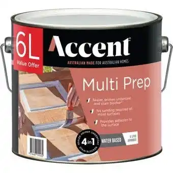 Mitre 10 Accent acrylic multi prep white 6l offer