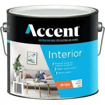 Mitre 10 Accent interior low sheen white 6l offer