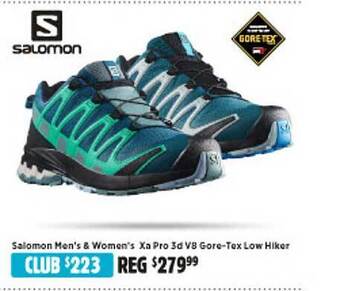 Anaconda Salomon men's & women's xa pro 3d v8 gore-tex low hiker offer