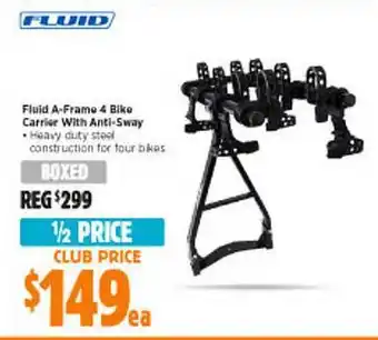 Anaconda Fluid a-frame 4 bike carrier with anti-sway offer