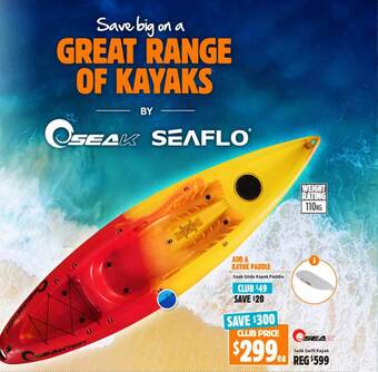 Anaconda Seak glide kayak paddle offer