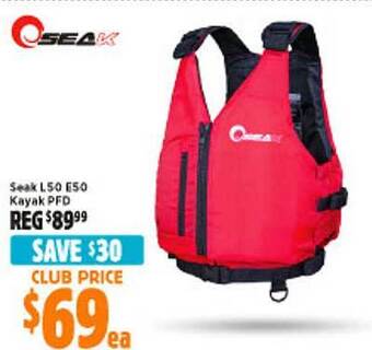 Anaconda Seak l50 e50 kayak pfd offer