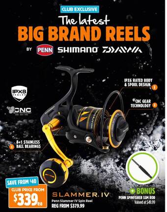Anaconda Penn slammer iv spin reel offer