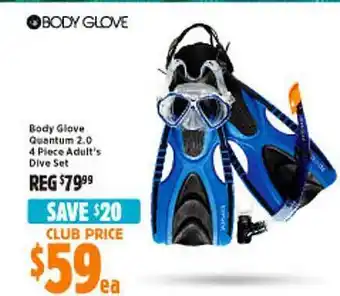 Anaconda Body glove quantum 2.0 4 piece adult's dive set offer
