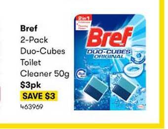 BIG W Bref 2-pack duo-cubes toilet cleaner offer