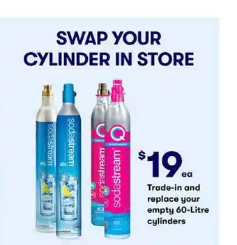 BIG W Sodastream trade-in and replace your empty cylinders offer