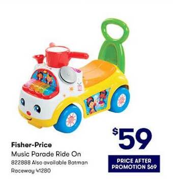 BIG W Fisher-price music parade ride on offer