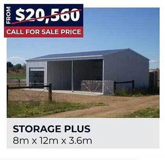 Wide Span Sheds Storage plus offer