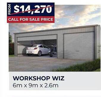 Wide Span Sheds Workshop wiz offer