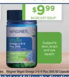 Chemist Warehouse Wagner vegan omega 3-6-9 plus dha offer