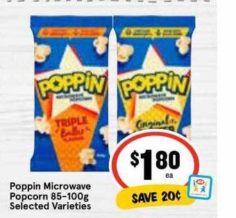 Ritchies Poppin microwave popcorn 85-100g offer