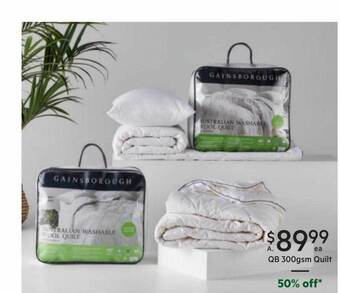 Harris Scarfe Gainsborough australian washable wool quilt offer