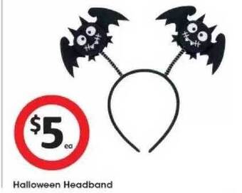 Coles Halloween headband offer