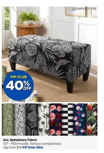 Spotlight All upholstery fabric offer