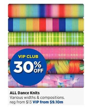 Spotlight All dance knits offer