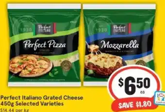IGA Perfect Italiano Grated cheese 450 g offer