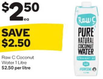 Woolworths Raw C Coconut Water 1 Litre offer