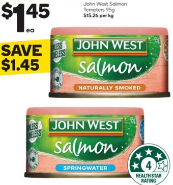 Woolworths John West Salmon Tempters 95g offer
