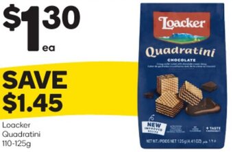 Woolworths Loacker Quadratini 110-125g offer