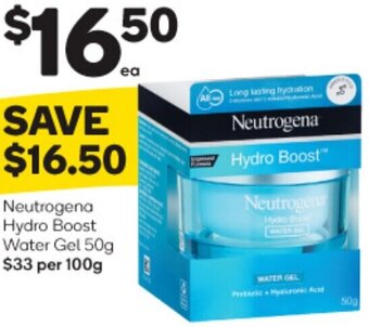 Woolworths Neutrogena Hydro Boost Water Gel 50g offer